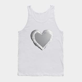 Heart Silver Shadow Silhouette Anime Style Collection No. 253 Tank Top